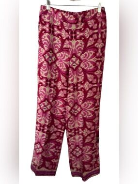 NWT Rachel Zoe Pink and Cream Printed Pants Sz M